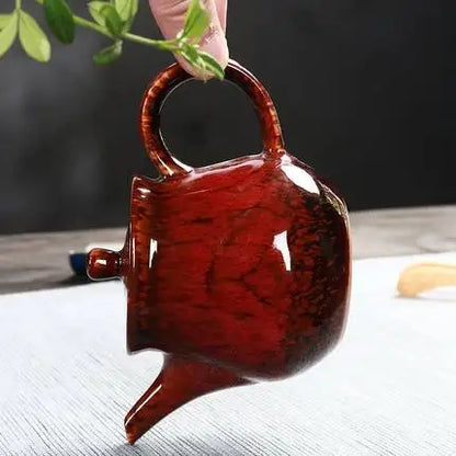 Ceramic Teapot Portable Household Porcelain Large Capacity Teapot Chinese Style Kung Fu Black Tea Da Hong Pao Teaware