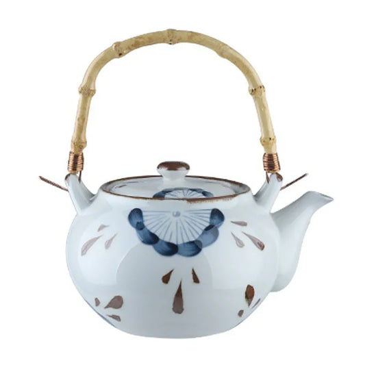 Ceramic Teapot Set Kettles for Flower Tea Vintage Kung Fu Tea Set Water Jug Cooking Pots Set Ceramic Kettle with Side Handle