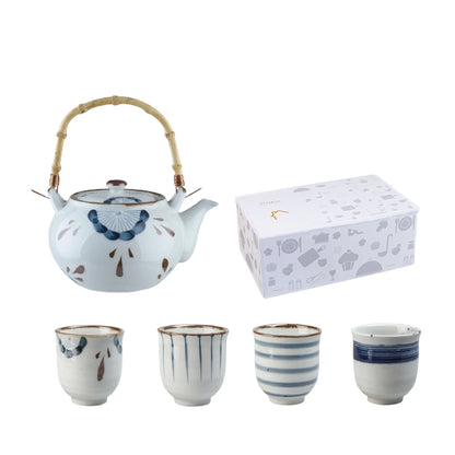 Ceramic Teapot Set Kettles for Flower Tea Vintage Kung Fu Tea Set Water Jug Cooking Pots Set Ceramic Kettle with Side Handle