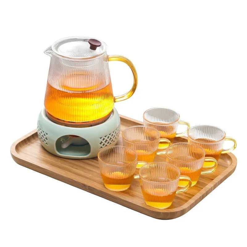 Ceramic Teapot Warmer Holder Base Tea Warmer Insulation Base Tea Coffee Water Warmer Candle Heating Base Holder Teaware