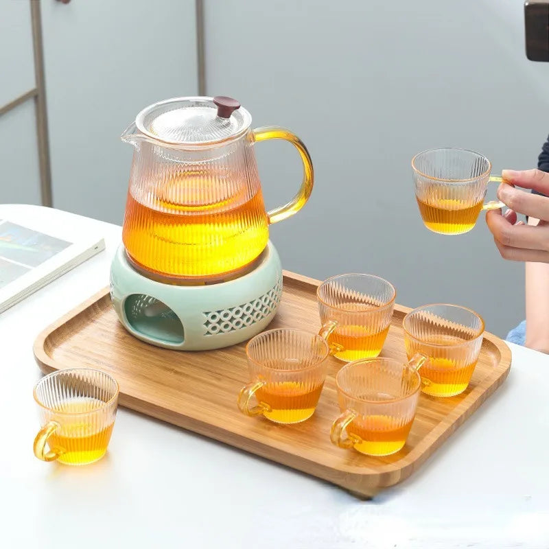 Ceramic Teapot Warmer Holder Base Tea Warmer Insulation Base Tea Coffee Water Warmer Candle Heating Base Holder Teaware