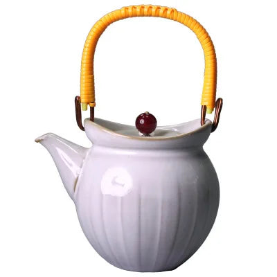 Ceramic Teapots Exquisite Retro Ceramic Beam Pot Large Teapot Stone Pottery Kung Fu Da Hong Pao Green Tea Set Free Shipping