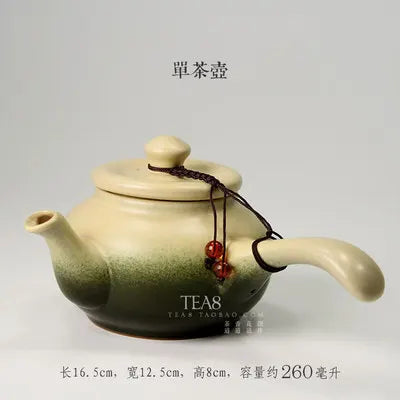 Ceramic Teapots High Quality Side Handle Pot + Bottom Furnace Candle Japanese Style Stoneware Kung Fu Jin Jun Mei Black tea set