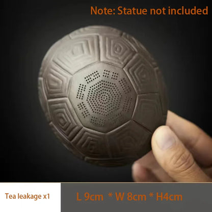 Ceramic Turtle Old man Tea Leak Tea Pet Statue Purple Sand Cute Character Decoration Home, Tea Room Art Ornaments Free Delivery