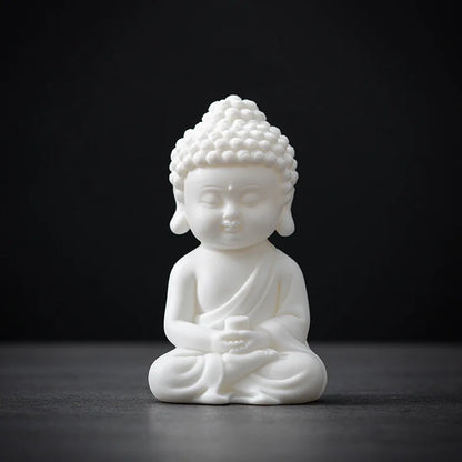 Ceramic Zen Elegance Small Tathagata Home Living Room Buddha Series Decoration Creative Guanyin Earth Collection Crafts Decor