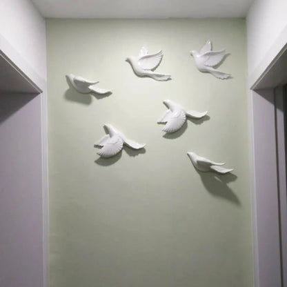 Ceramic bird pigeon wall decoration wall hanging creative wall decoration bedroom living room TV background wall pendant