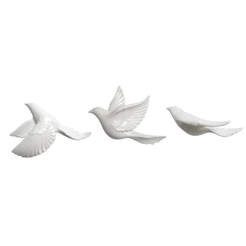 Ceramic bird pigeon wall decoration wall hanging creative wall decoration bedroom living room TV background wall pendant