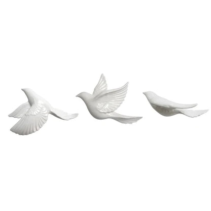 Ceramic bird pigeon wall decoration wall hanging creative wall decoration bedroom living room TV background wall pendant