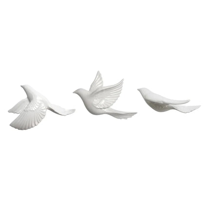 Ceramic bird pigeon wall decoration wall hanging creative wall decoration bedroom living room TV background wall pendant