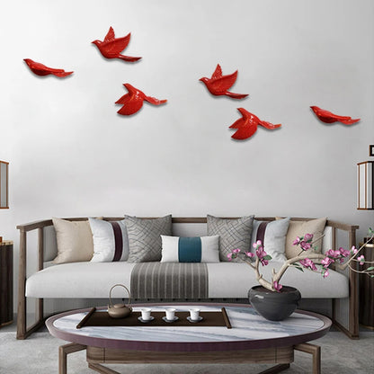 Ceramic bird pigeon wall decoration wall hanging creative wall decoration bedroom living room TV background wall pendant