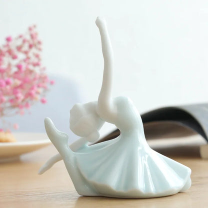 Ceramic decorations Crafts Tea pet Character decorations Home living room Girls Ballet Yoga