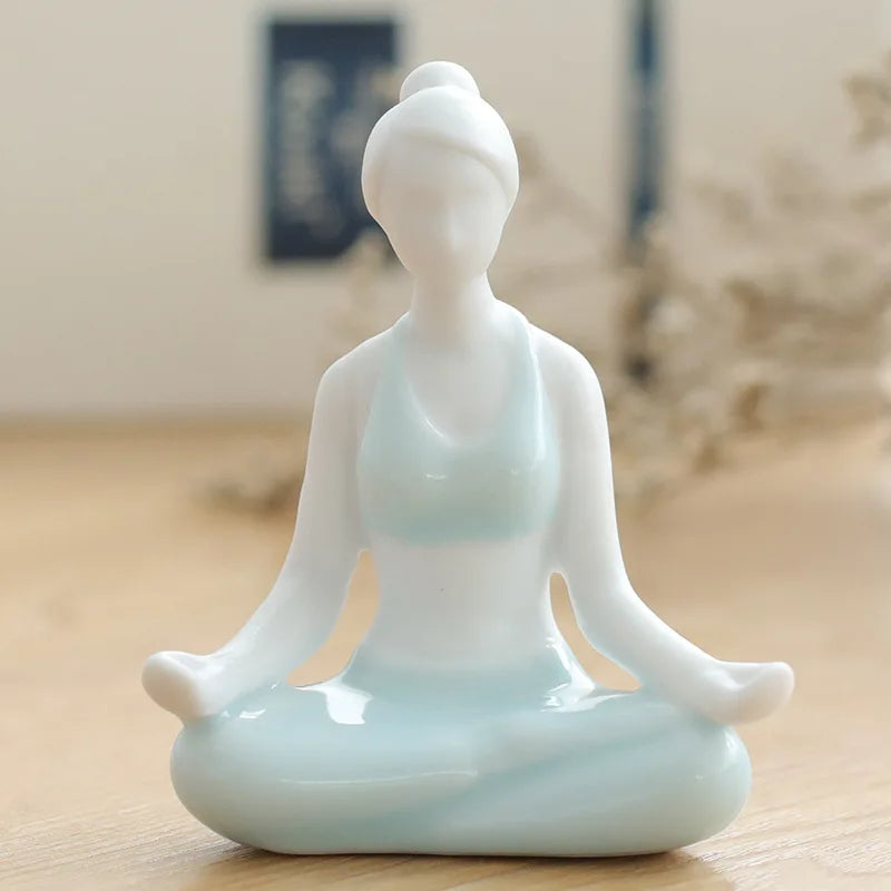 Ceramic decorations Crafts Tea pet Character decorations Home living room Girls Ballet Yoga