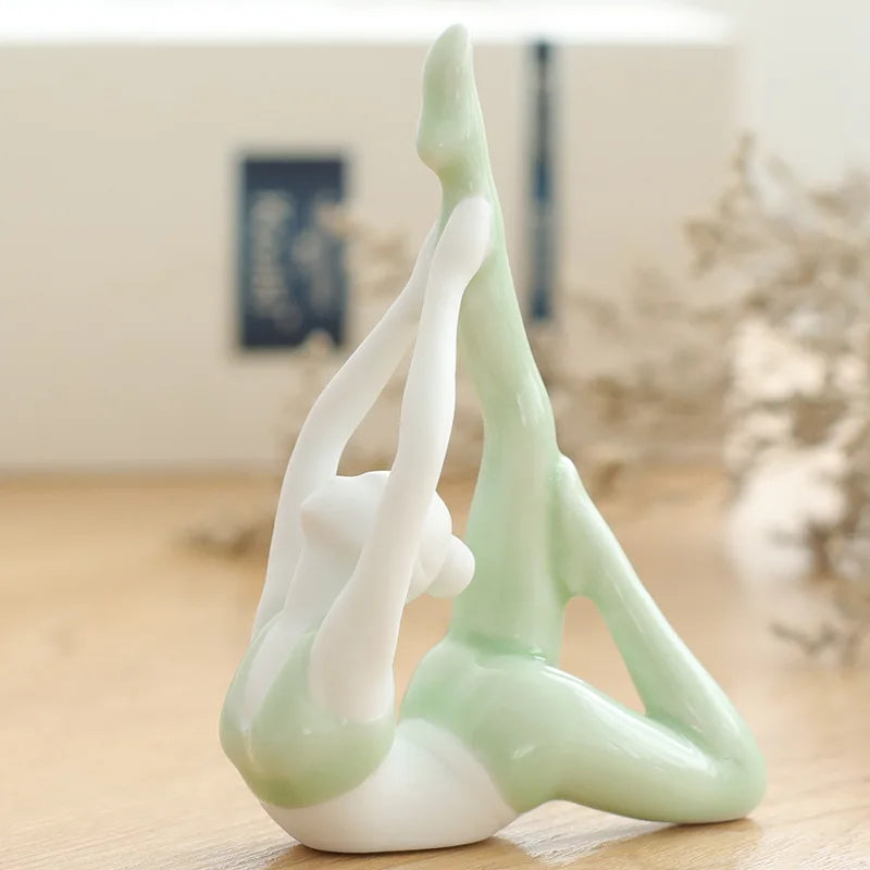 Ceramic decorations Crafts Tea pet Character decorations Home living room Girls Ballet Yoga