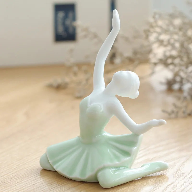 Ceramic decorations Crafts Tea pet Character decorations Home living room Girls Ballet Yoga