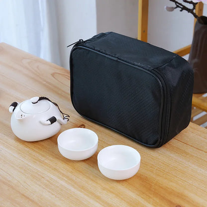 Ceramic teapot kettle gaiwan Chinese Travel Ceramic tea cup for puer chinese tea pot portable tea set drinkware Free shipping