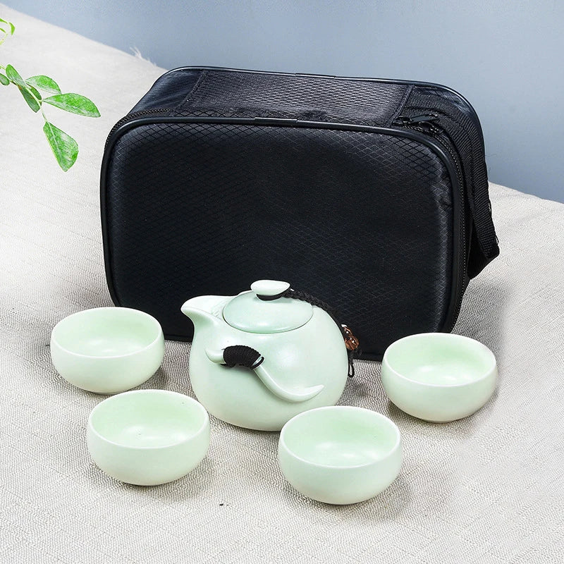 Ceramic teapot kettle gaiwan tea cup for puer chinese tea pot portable tea set drinkware  Free shipping