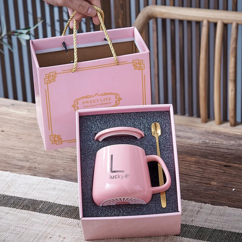 Ceramics Coffee Cup Plug in Smart Thermostatic Cup For Home Office Milk Tea Water Heating Mat 55℃ Heating Mugs Ceramic Gift Set