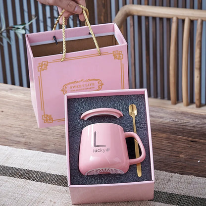 Ceramics Coffee Cup Plug in Smart Thermostatic Cup For Home Office Milk Tea Water Heating Mat 55℃ Heating Mugs Ceramic Gift Set