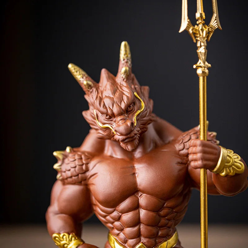 Ceramics East China Sea Dragon King Decorative Statue Year of the Dragon Mascot Home Room, Office Decoration Statue