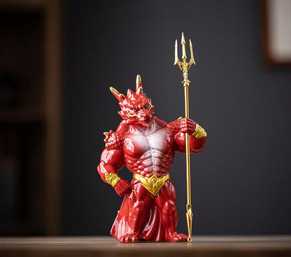 Ceramics East China Sea Dragon King Decorative Statue Year of the Dragon Mascot Home Room, Office Decoration Statue