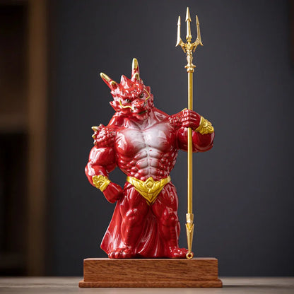 Ceramics East China Sea Dragon King Decorative Statue Year of the Dragon Mascot Home Room, Office Decoration Statue