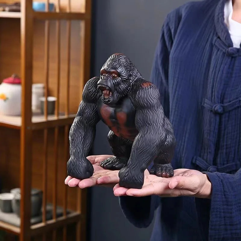 Ceramics Gorilla  Animal Figure Statue Traditional Art Sculpture Deluxe Home Living Room, Tea Room Office Decoration Accessories