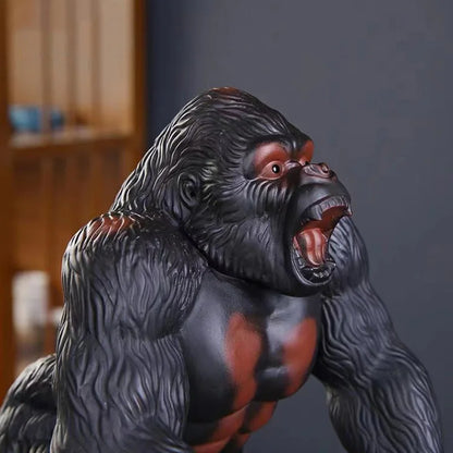 Ceramics Gorilla  Animal Figure Statue Traditional Art Sculpture Deluxe Home Living Room, Tea Room Office Decoration Accessories