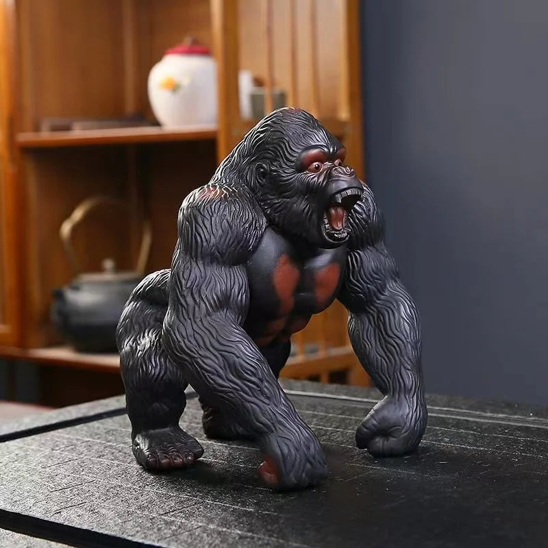 Ceramics Gorilla  Animal Figure Statue Traditional Art Sculpture Deluxe Home Living Room, Tea Room Office Decoration Accessories
