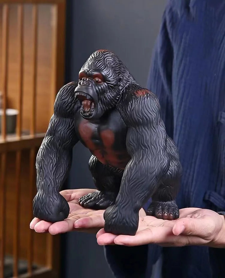 Ceramics Gorilla  Animal Figure Statue Traditional Art Sculpture Deluxe Home Living Room, Tea Room Office Decoration Accessories