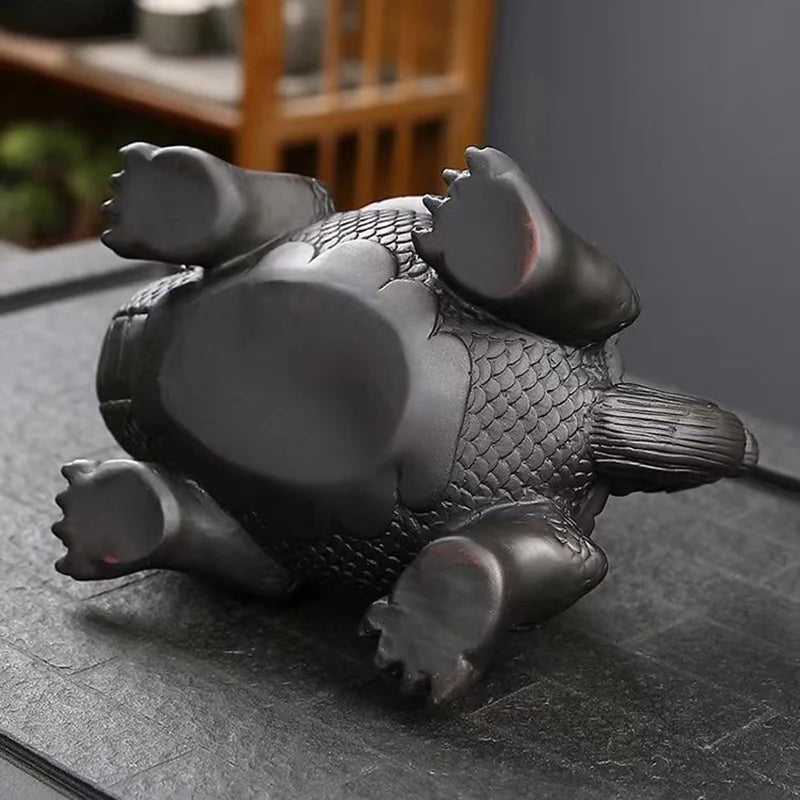Ceramics Tai Chi Dragon Turtle Animal Statue Chinese Characteristics Fortune God Beast Home Living Room,Office,Decoration Statue