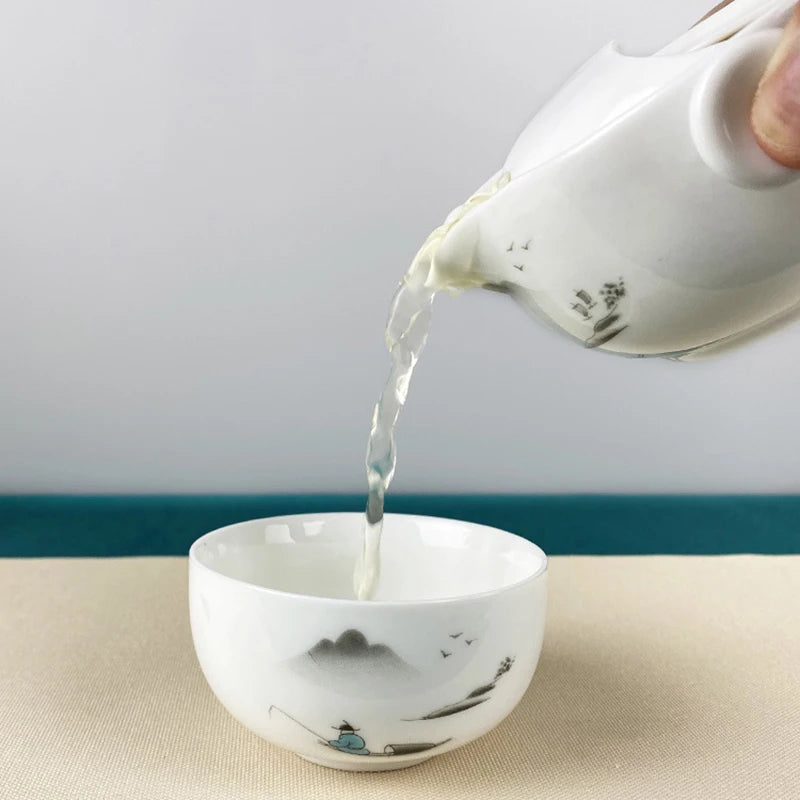 Ceramics Tea set Include 1 Pot 1 Cup, High Quality Elegant and Easy Gaiwan,Beautiful and Easy Teapot Kettle,kung Fu Teaset with