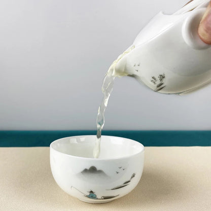Ceramics Tea set Include 1 Pot 1 Cup, High Quality Elegant and Easy Gaiwan,Beautiful and Easy Teapot Kettle,kung Fu Teaset with