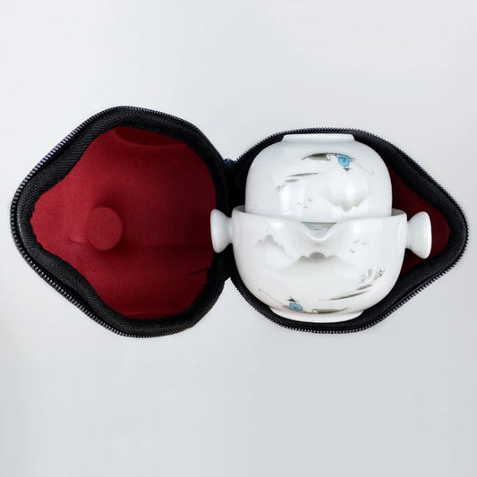 Ceramics Tea set Include 1 Pot 1 Cup, High Quality Elegant and Easy Gaiwan,Beautiful and Easy Teapot Kettle,kung Fu Teaset with