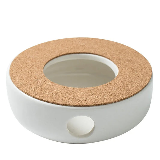 Ceramics Teapot Warmer Heat-resistant Portable Teaware Heating Base Stable Hollow-out Table Decoration for Hot Milk Coffee Water