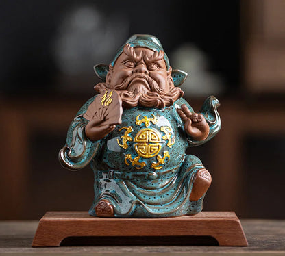 Ceramics Tianshi Zhong Kui Statue Chinese Folk Figures To Ward Off evil Ornaments Deluxe Home Room Office Feng Shui Statue