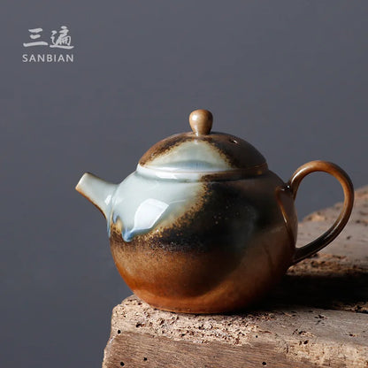 Chai Tea Kettle Japanese Weng Murura Handmade Glazed Bare Hand-Held Pot 2021New Arrivals