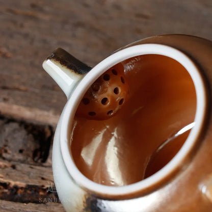 Chai Tea Kettle Japanese Weng Murura Handmade Glazed Bare Hand-Held Pot 2021New Arrivals