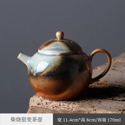 Chai Tea Kettle Japanese Weng Murura Handmade Glazed Bare Hand-Held Pot 2021New Arrivals
