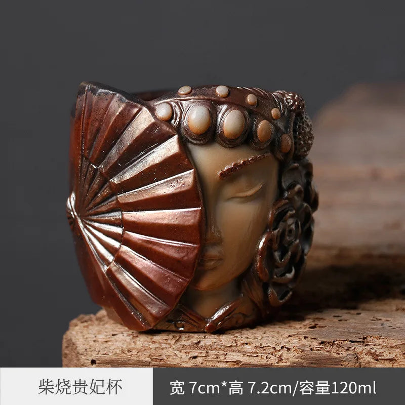 Chaicaki Imperial Concubine Teacup Japanese Tea Set Master Cup Ceramic Kung Fu Tea Savoring Single Cup Supportable Cups