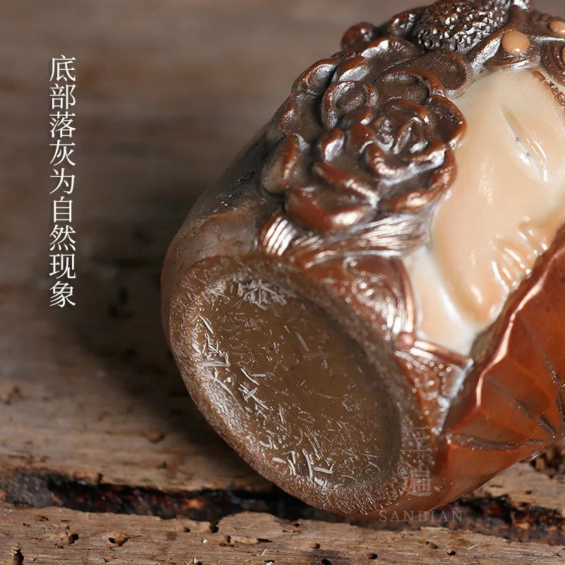 Chaicaki Imperial Concubine Teacup Japanese Tea Set Master Cup Ceramic Kung Fu Tea Savoring Single Cup Supportable Cups