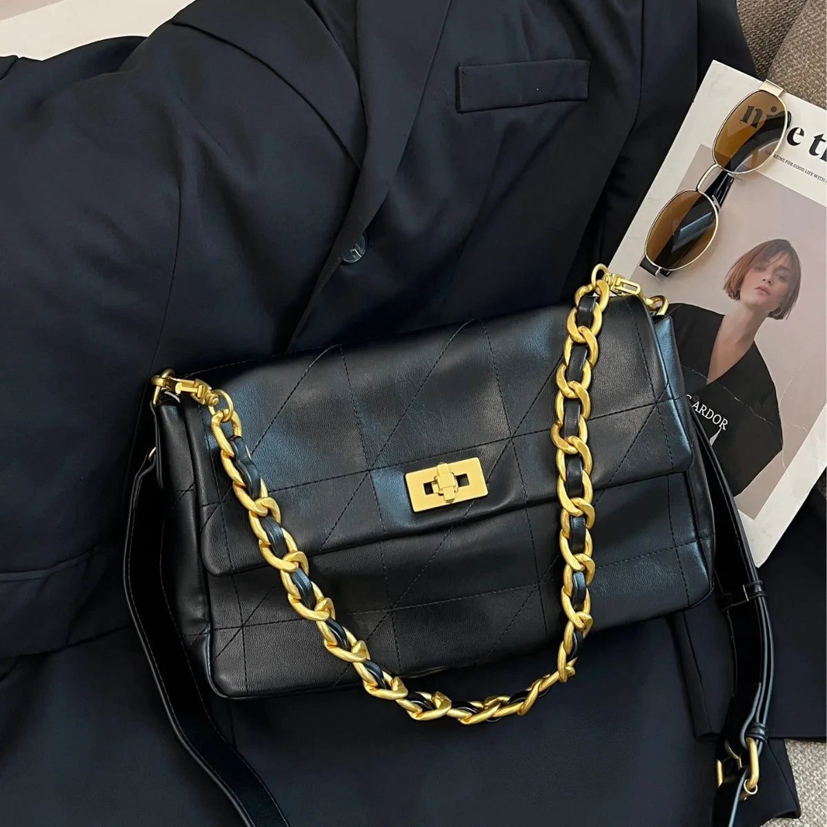 Chain bag 2024 early spring new handbag shoulder bag simple crossbody bag luxury handbags