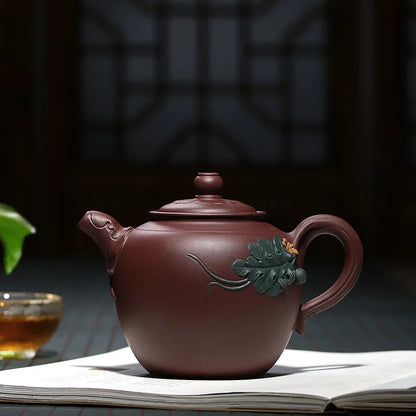 Changyue Red Melon Purple Clay Teapot Crude Ore Old Purple Clay Teapot Wholesale Handmade Support One Piece Dropshipping Goods M