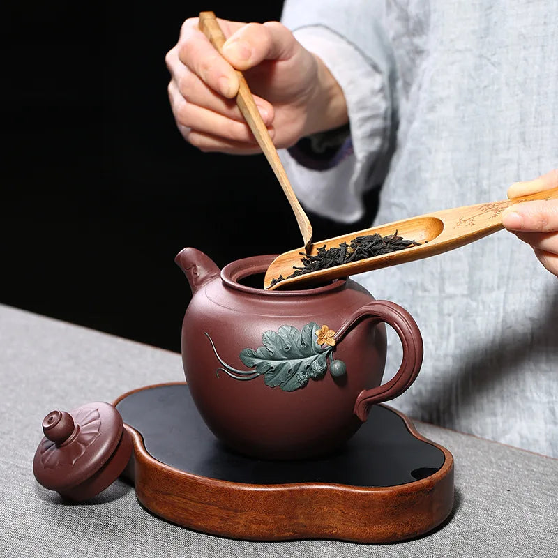 Changyue Red Melon Purple Clay Teapot Crude Ore Old Purple Clay Teapot Wholesale Handmade Support One Piece Dropshipping Goods M