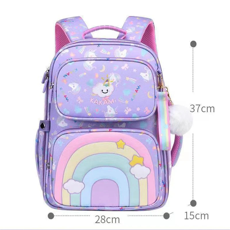 Characteristic Girls School Bag Primary Schoolbags Children Backpack Large Capacity Bag Waterproof Backpacks Multiple Pockets