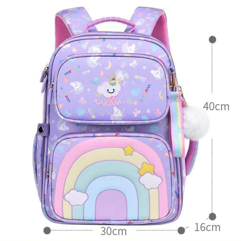 Characteristic Girls School Bag Primary Schoolbags Children Backpack Large Capacity Bag Waterproof Backpacks Multiple Pockets