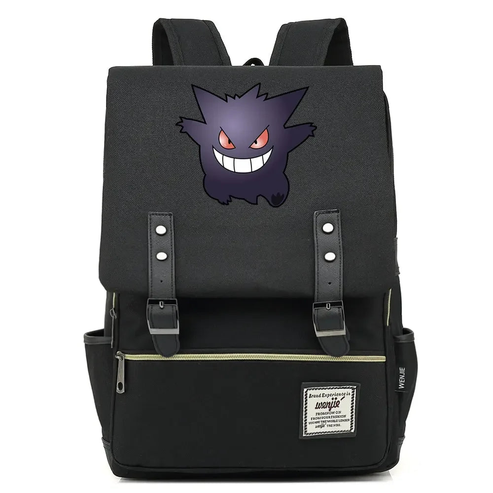 Charmander Charizard Gengar Boys Girls Kids Student School Book Bags Teenagers Canvas Women Bagpack Men Laptop Travel Backpack