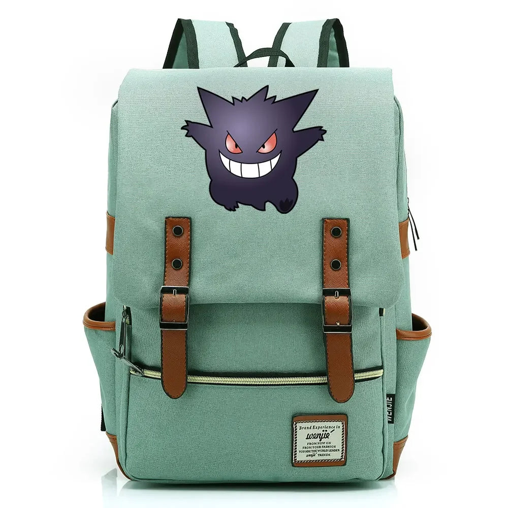 Charmander Charizard Gengar Boys Girls Kids Student School Book Bags Teenagers Canvas Women Bagpack Men Laptop Travel Backpack