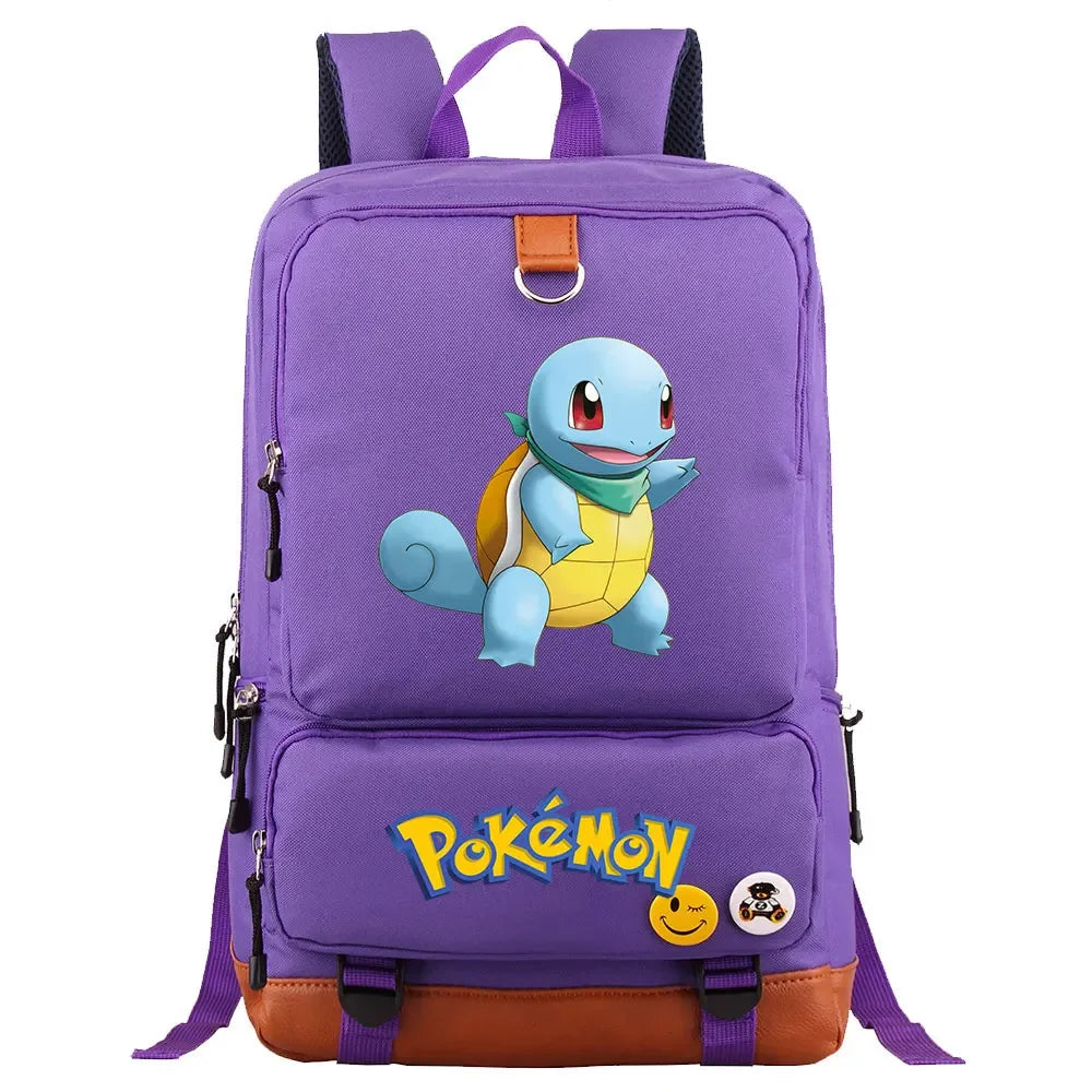 Charmander Squirtle Gengar Boys Girls Kids School Book Bags Women Bagpack Teenagers Canvas Men Laptop Travel Student Backpack