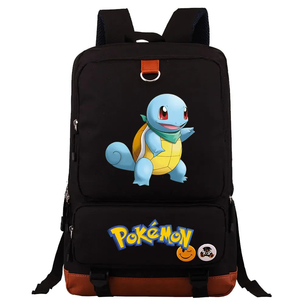 Charmander Squirtle Gengar Boys Girls Kids School Book Bags Women Bagpack Teenagers Canvas Men Laptop Travel Student Backpack