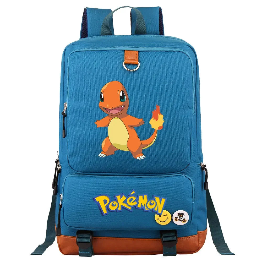 Charmander Squirtle Gengar Boys Girls Kids School Book Bags Women Bagpack Teenagers Canvas Men Laptop Travel Student Backpack